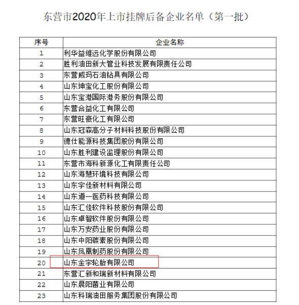 金宇輪胎上市工作，進(jìn)一步加快