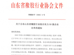 祥通橡塑再度榮膺山東省橡膠行業(yè)50強前列！